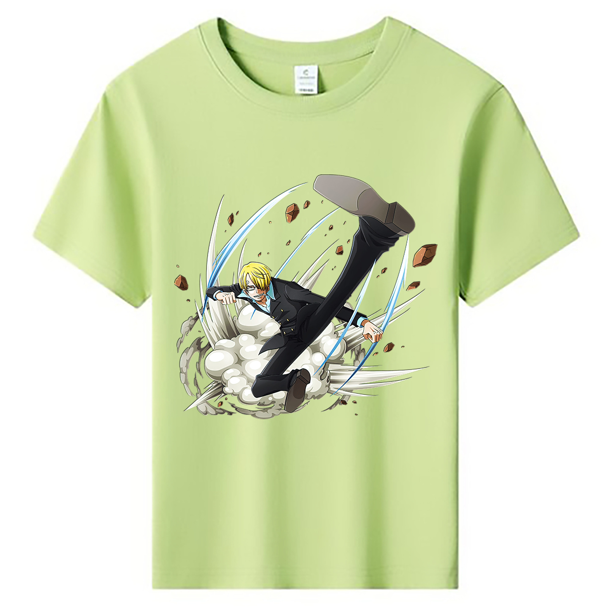 （画像用） ワンピース サンジ ONE PIECE Sanji 綿100％キッズTシャツ（フロントプリント）